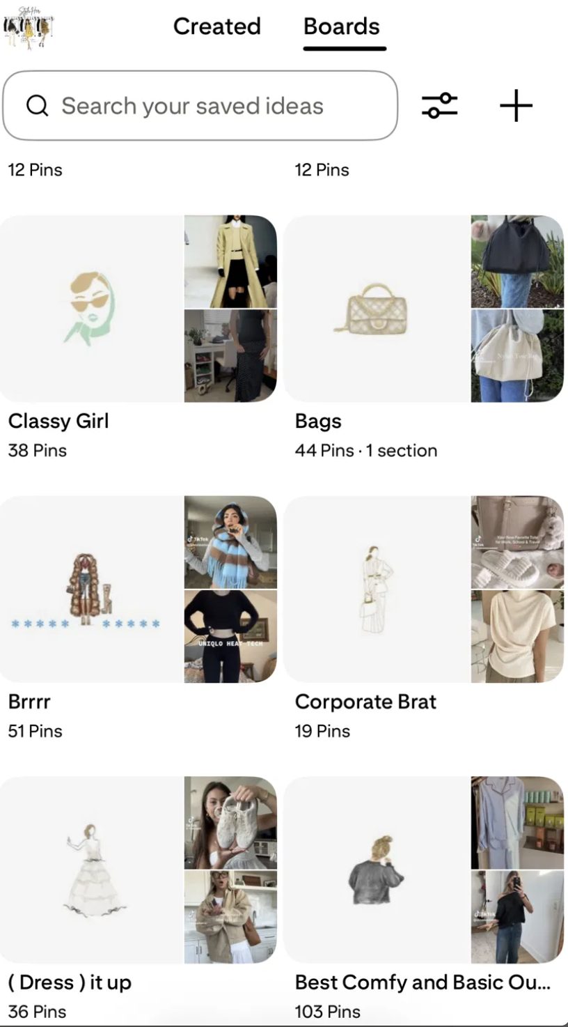 ChicFindsForLife Pinterest boards overview
